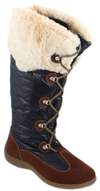 Wattierte Stiefel mit glänzenden Oberflächen und warmen Futter Daniel Hechter